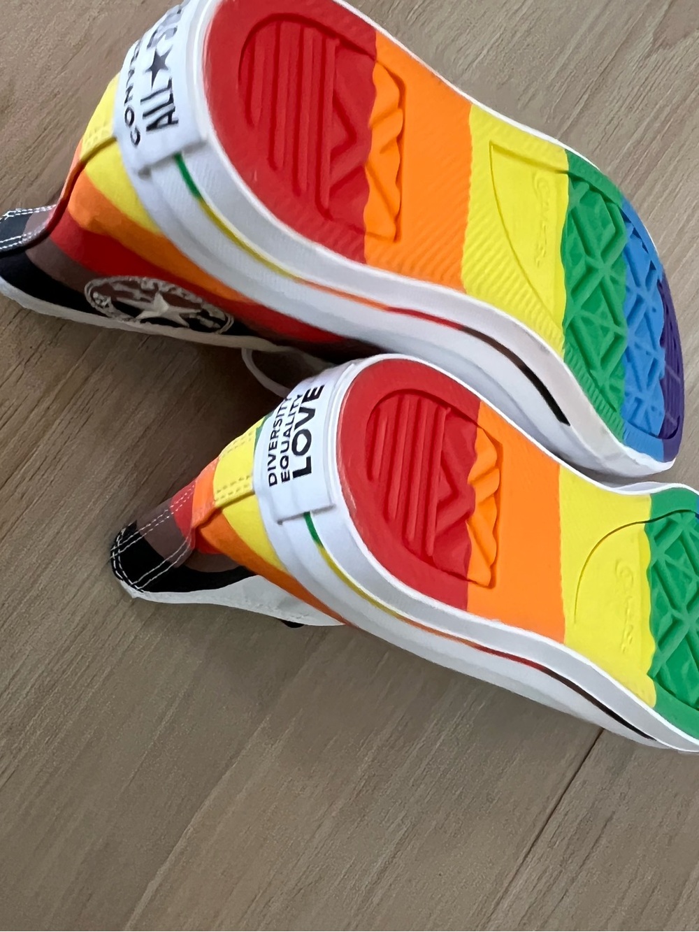 Converse Diversity Equality Love High Top Pride White Rainbow - Picture 5 of 8